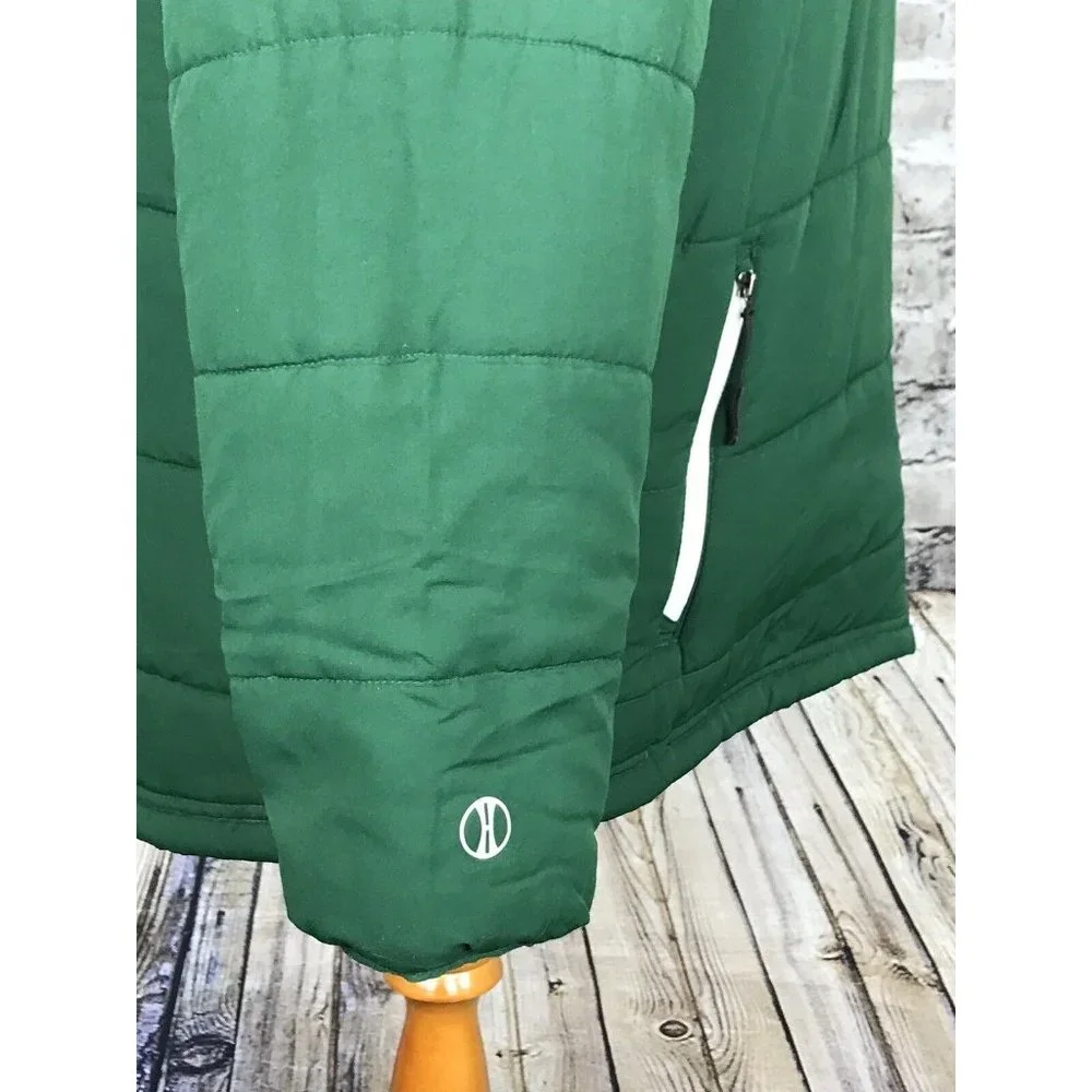 George Washington High School Colorado Mens Green Insulated Jacket Hooded Large‎